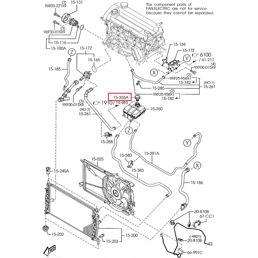 Cap, Sub-Radiator Tank for Coolant | Mazda3 Sedan & Hatchback (2004-2013) & Mazdaspeed3 (2007-2013) - Image 4