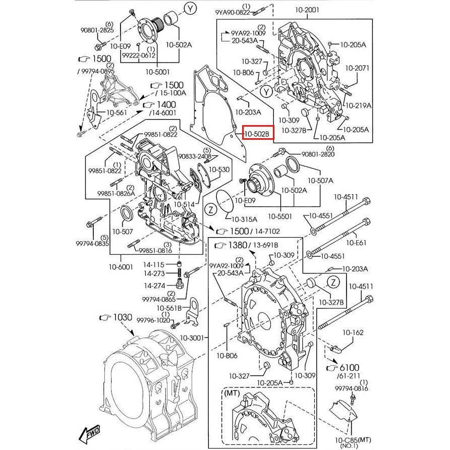 Gasket (Lower) - Engine Timing Cover Gasket | Mazda RX-8 (2004-2008) - Image 3