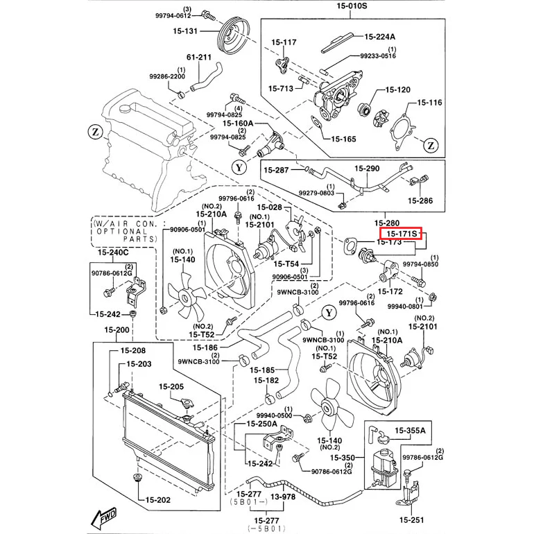 Thermostat & Gasket | Mazda Protegé & Protegé5 (1995-2003) - Image 3
